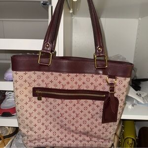 Louis Vuitton Monogram Mini Lin Lucille GM Tote Shoulder Bag Vintage
